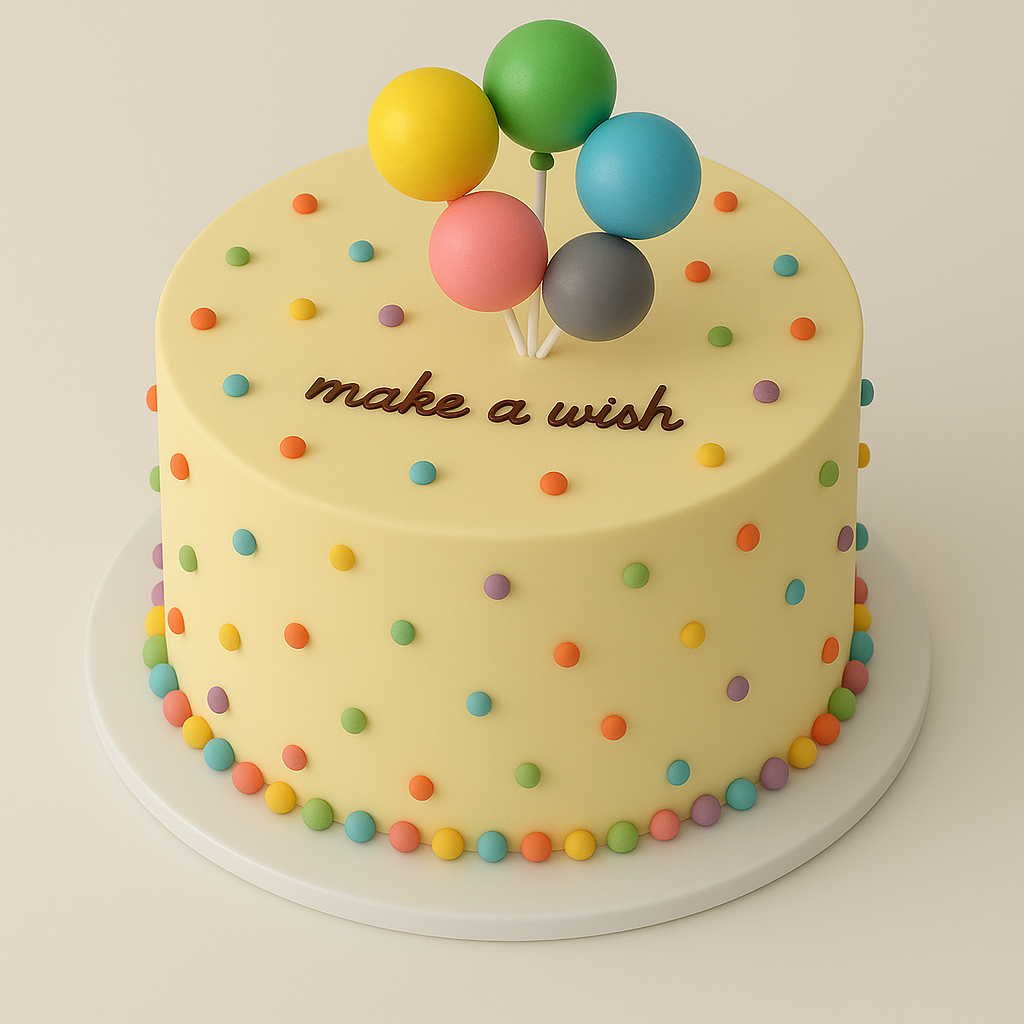 Balloons Confetti Cake