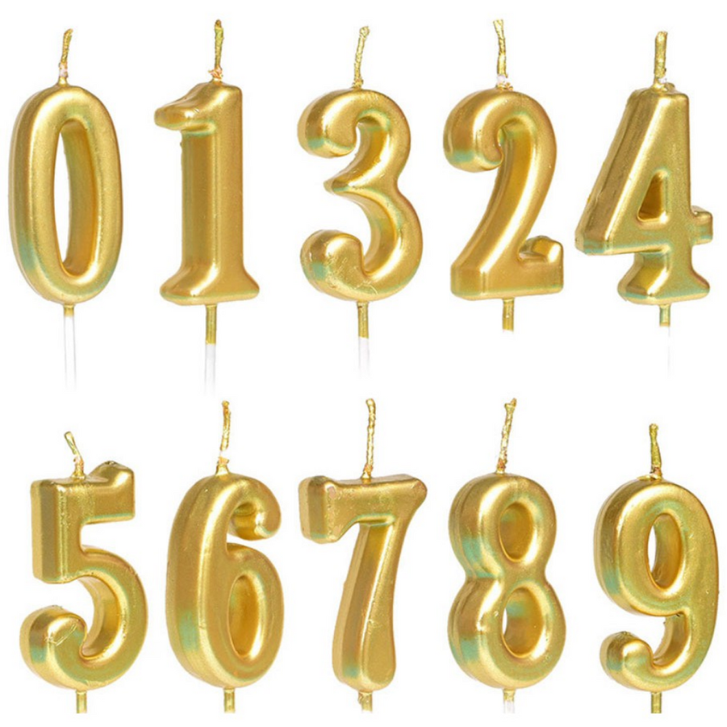 Number Birthday Candle (gold)